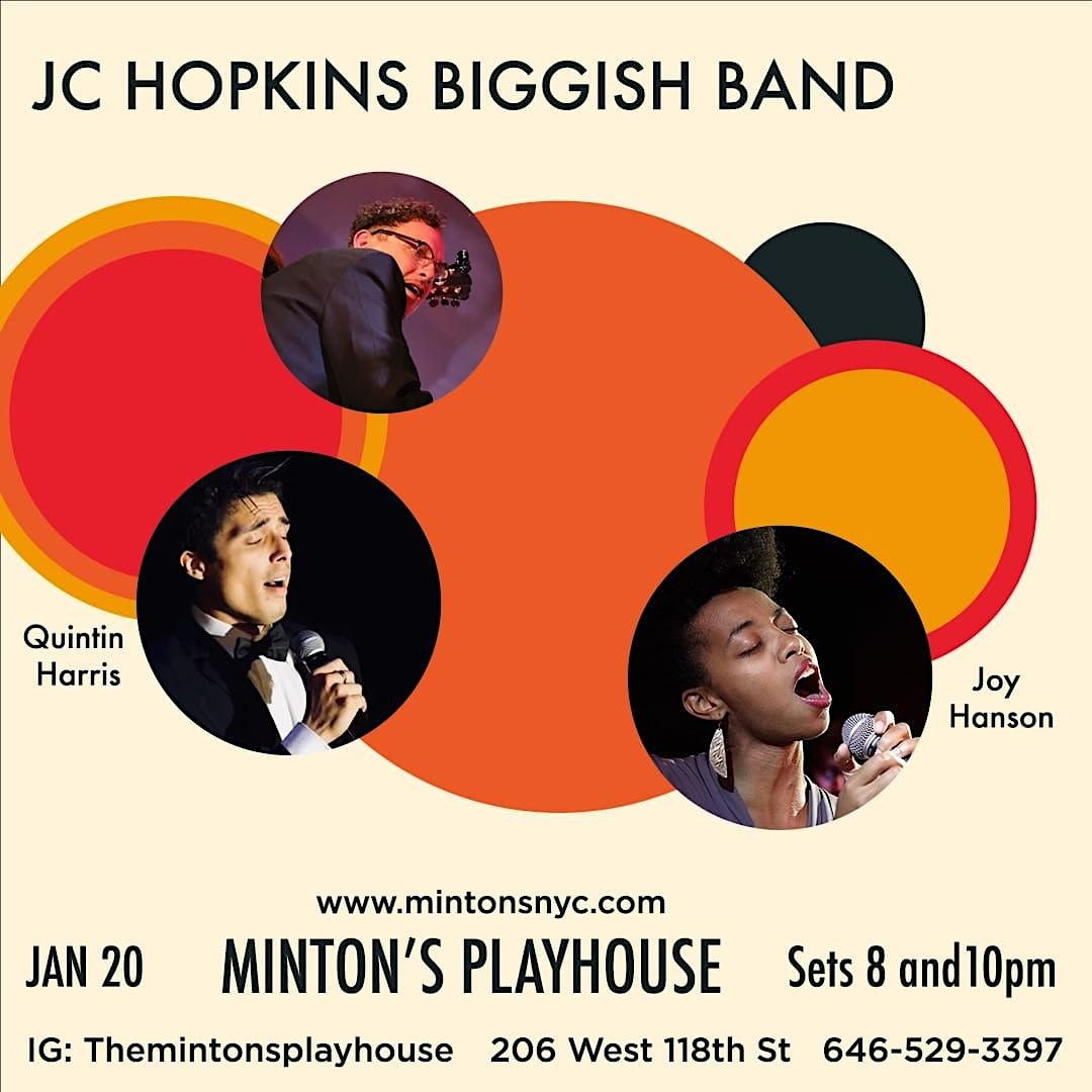 Sat. 01\/20: JC Hopkins Biggish Band at the Minton's Playhouse Harlem NYC.