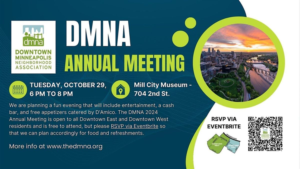 DMNA 2024 Annual Meeting on October 29, at the Mill City Museum