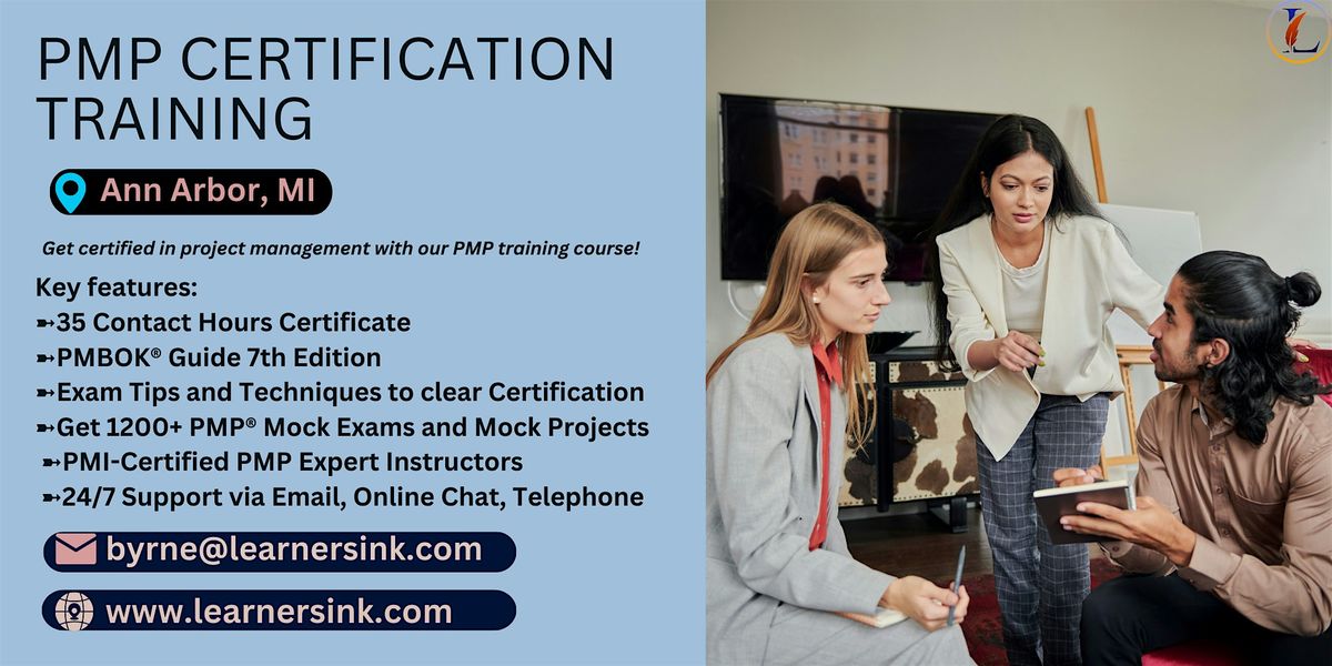 PMP Live Instructor Led Course Bootcamp in Ann Arbor, MI