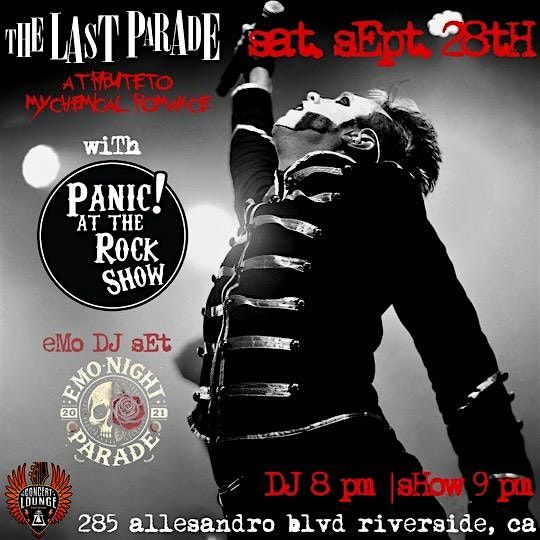 Emo Night in IE w\/ Tributes to My Chemical Romance & Panic at the DIsco!