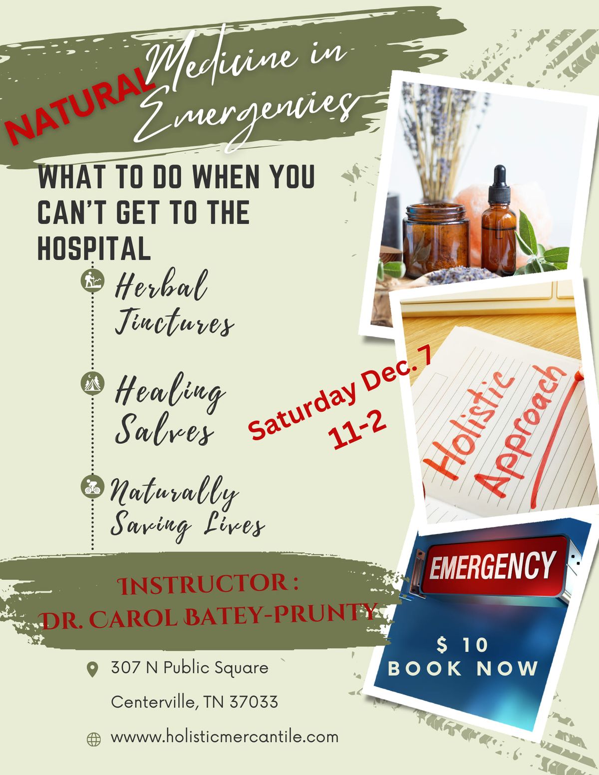 Natural Medicine in Emergencies