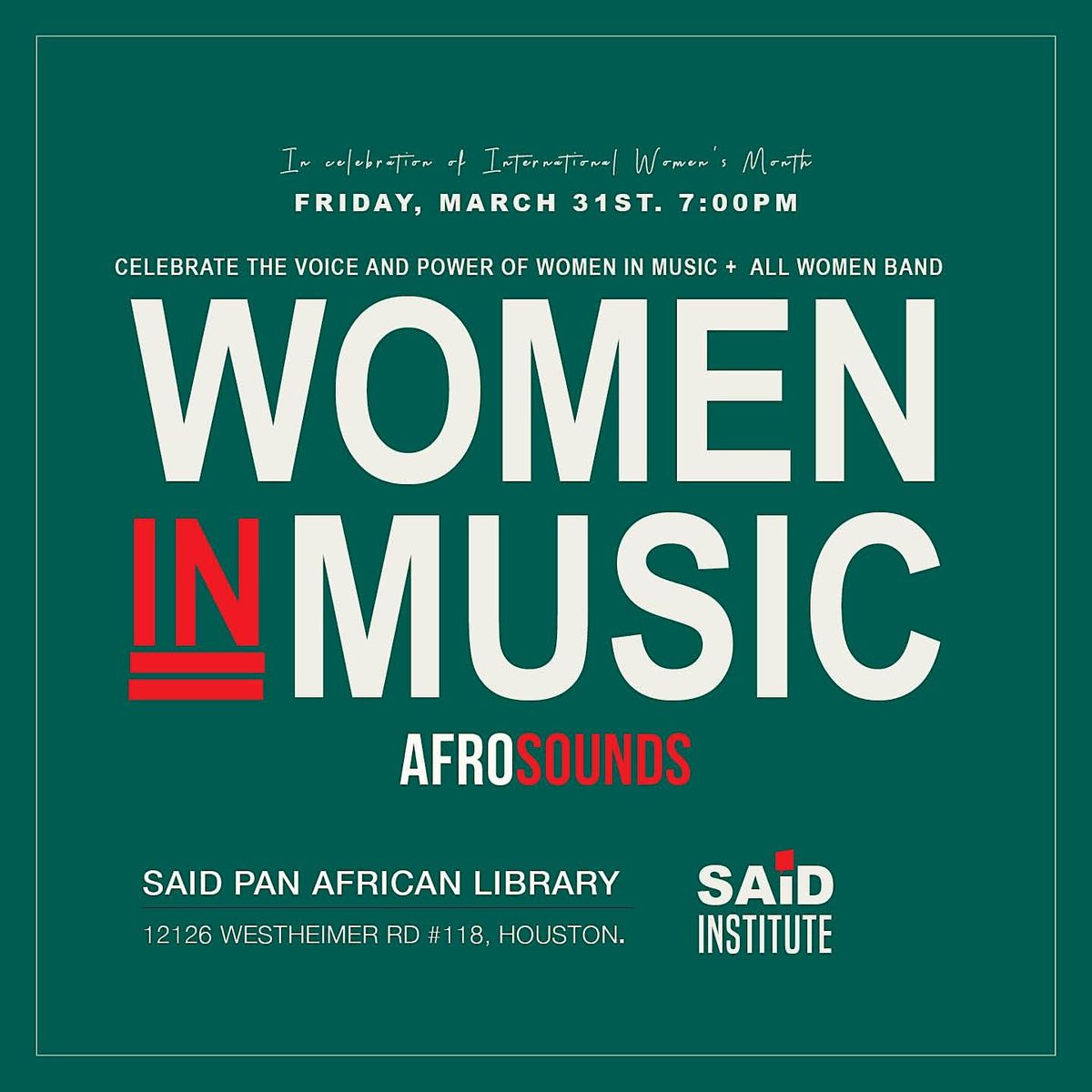 AfroSOUNDS  + WOMEN IN MUSIC