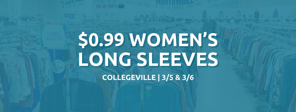 $0.99 Women's Long Sleeves | Collegeville