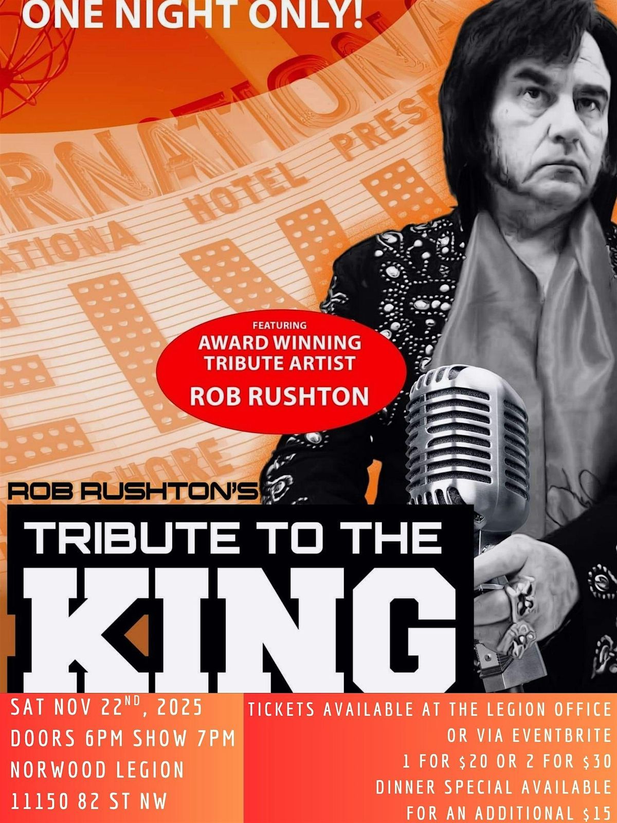 Norwood Legion presents Tribute to the King