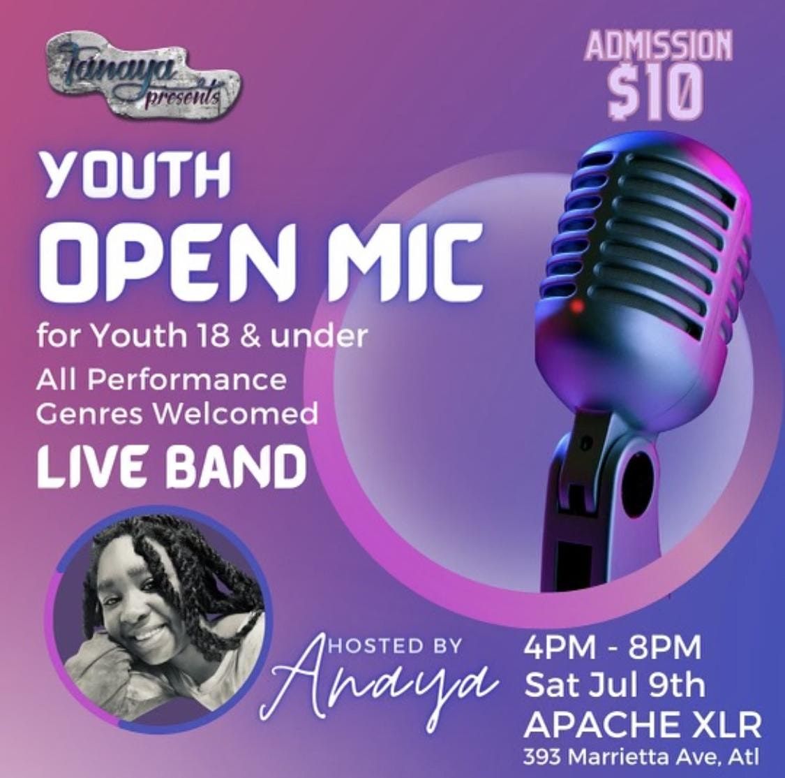 2nd Saturday Youth Poetry Open Mic!