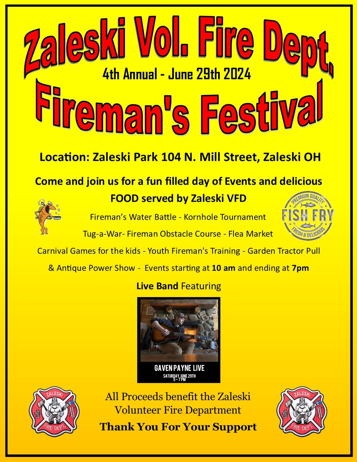 4th Annual Zaleski Fireman's Festival