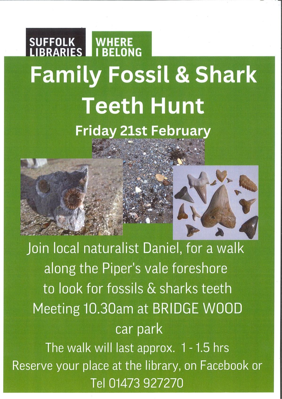 Family Fossil & Shark Teeth Hunt - this event is now fully booked