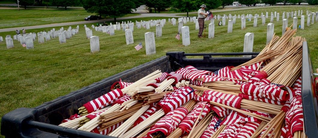 Flag pick up after Veterans Day