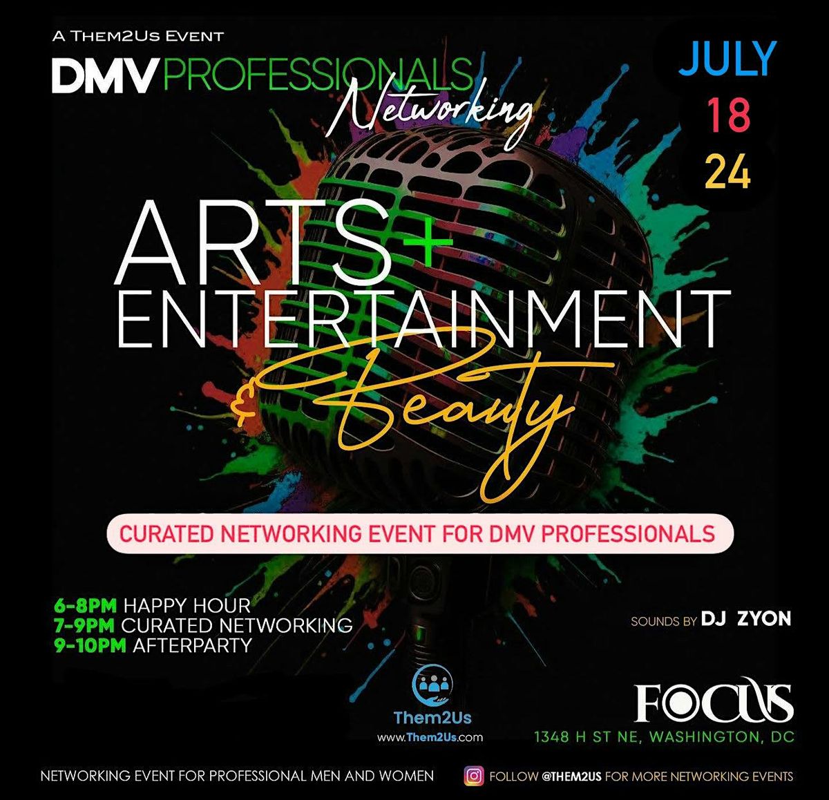 DMV Professional Networking Event:  Arts, Entertainment, and Beauty!