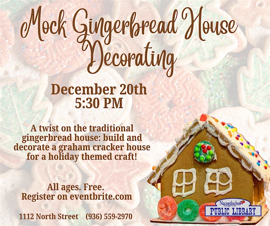 MOCK GINGERBREAD HOUSE DECORATING