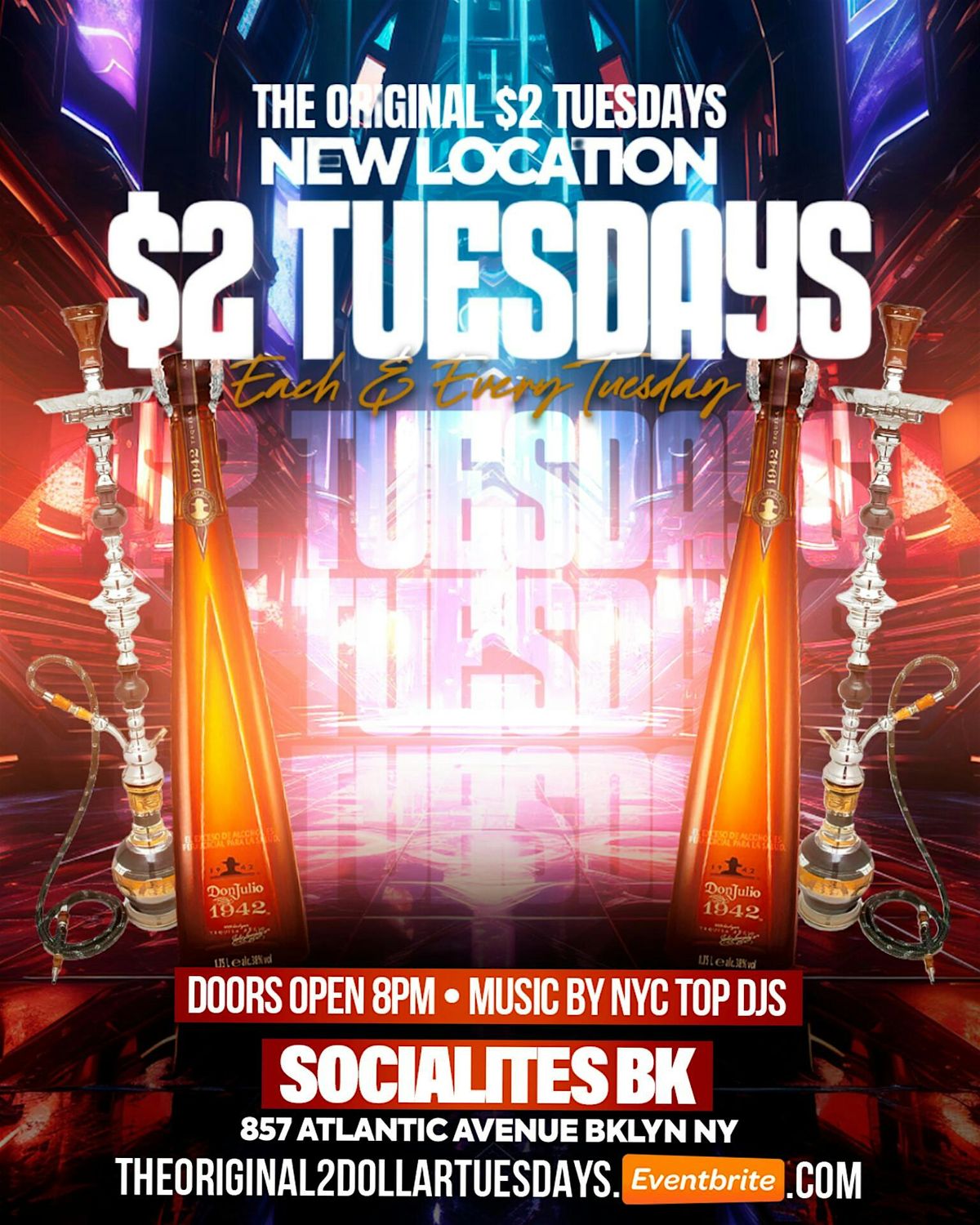 $2 TUESDAYS EACH  &  EVERY TUESDAY AT SOCIALITES LOUNGE