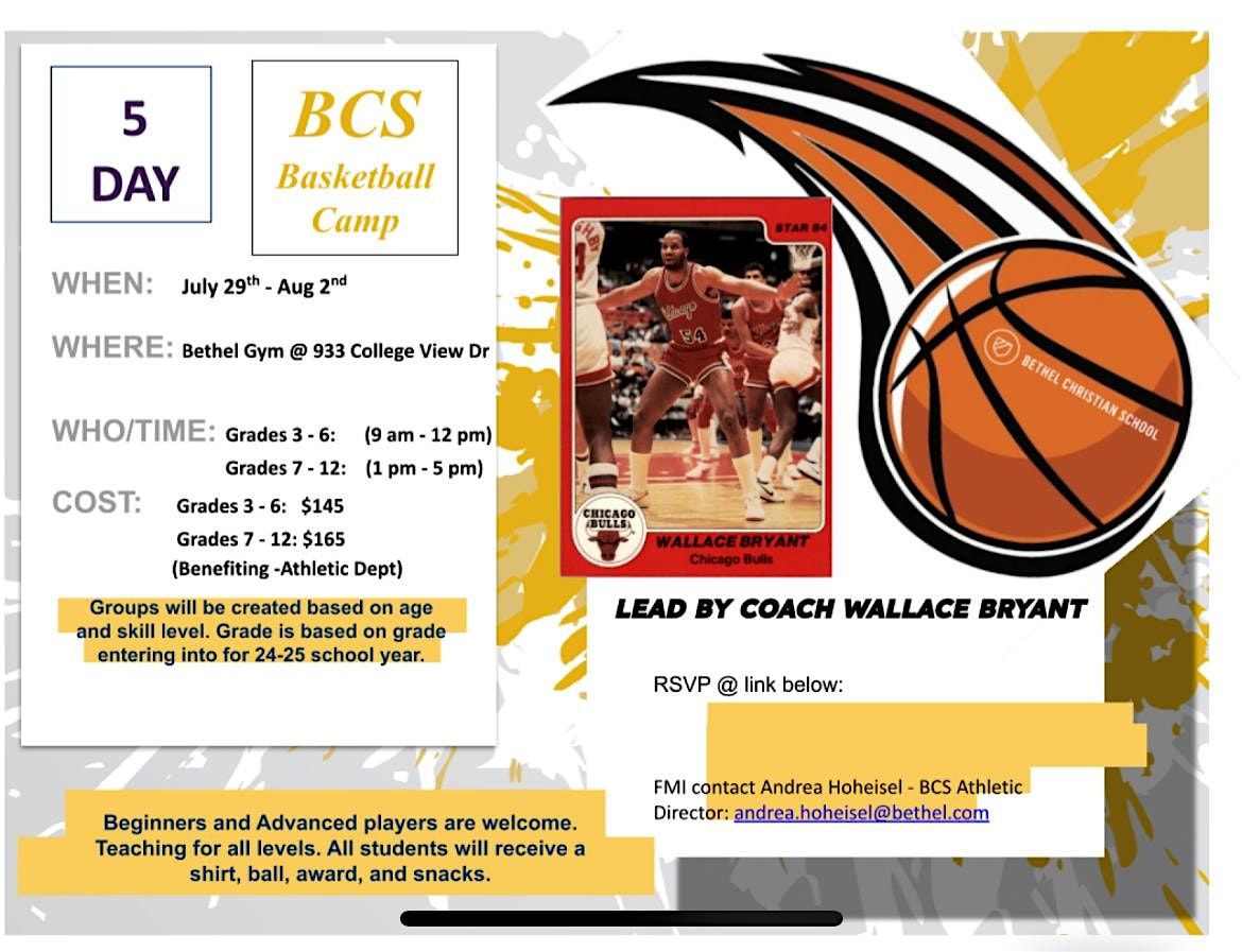 BCS 3rd-6th Grade Co-ed Basketball Camp