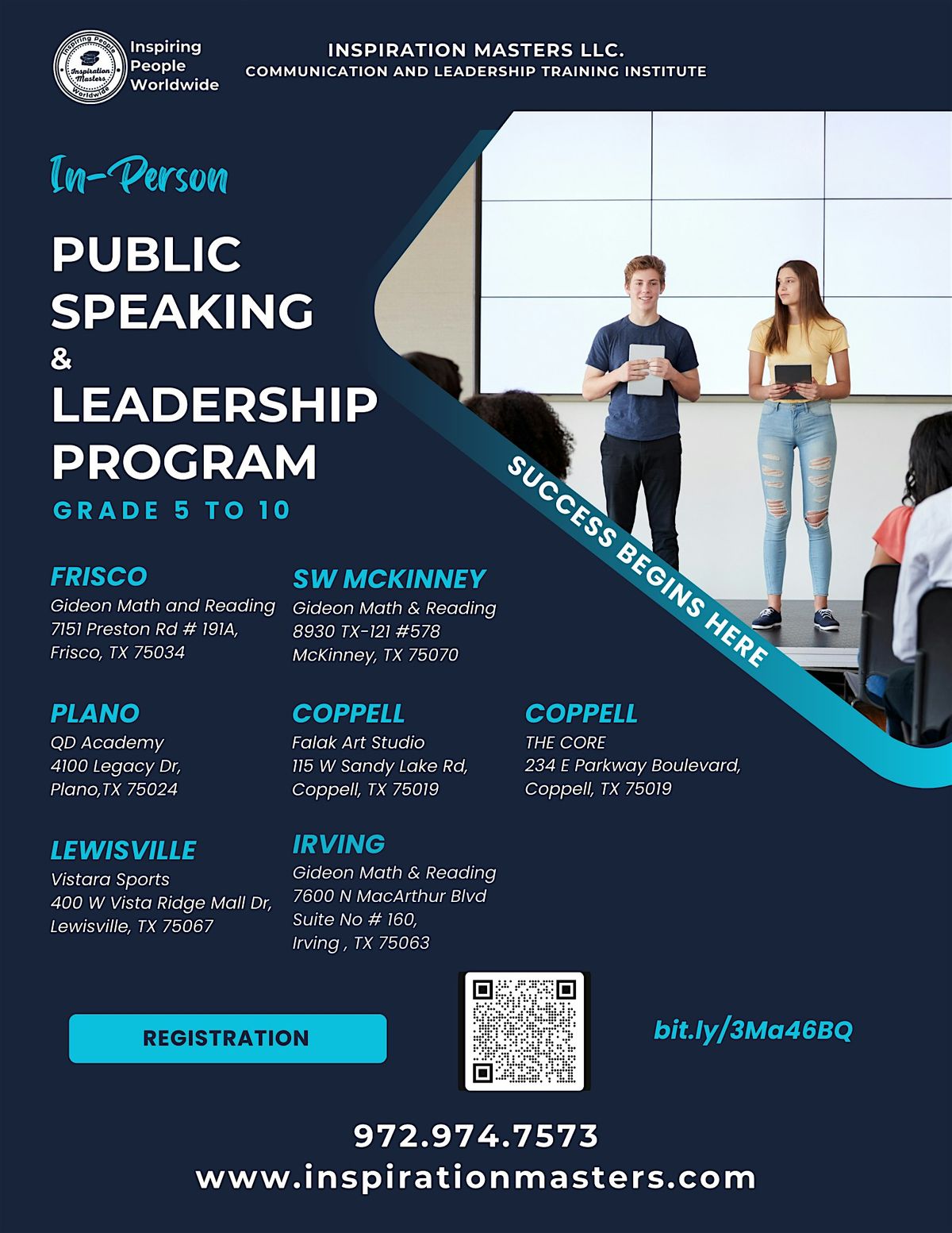 Public Speaking and Leadership Programs in Frisco TX for Grades 5 to 10