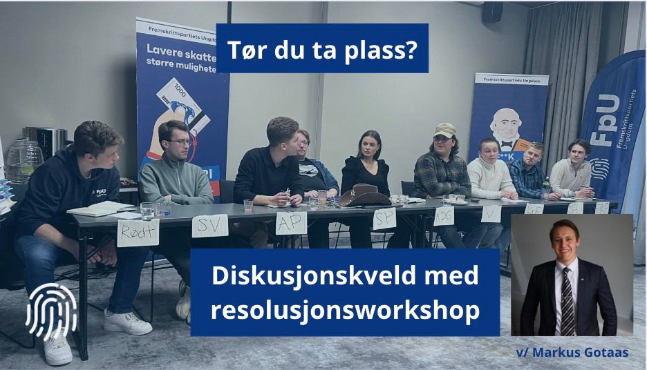 "T\u00f8r du ta plass?" Diskusjonskveld med reoslusjonsworkshop