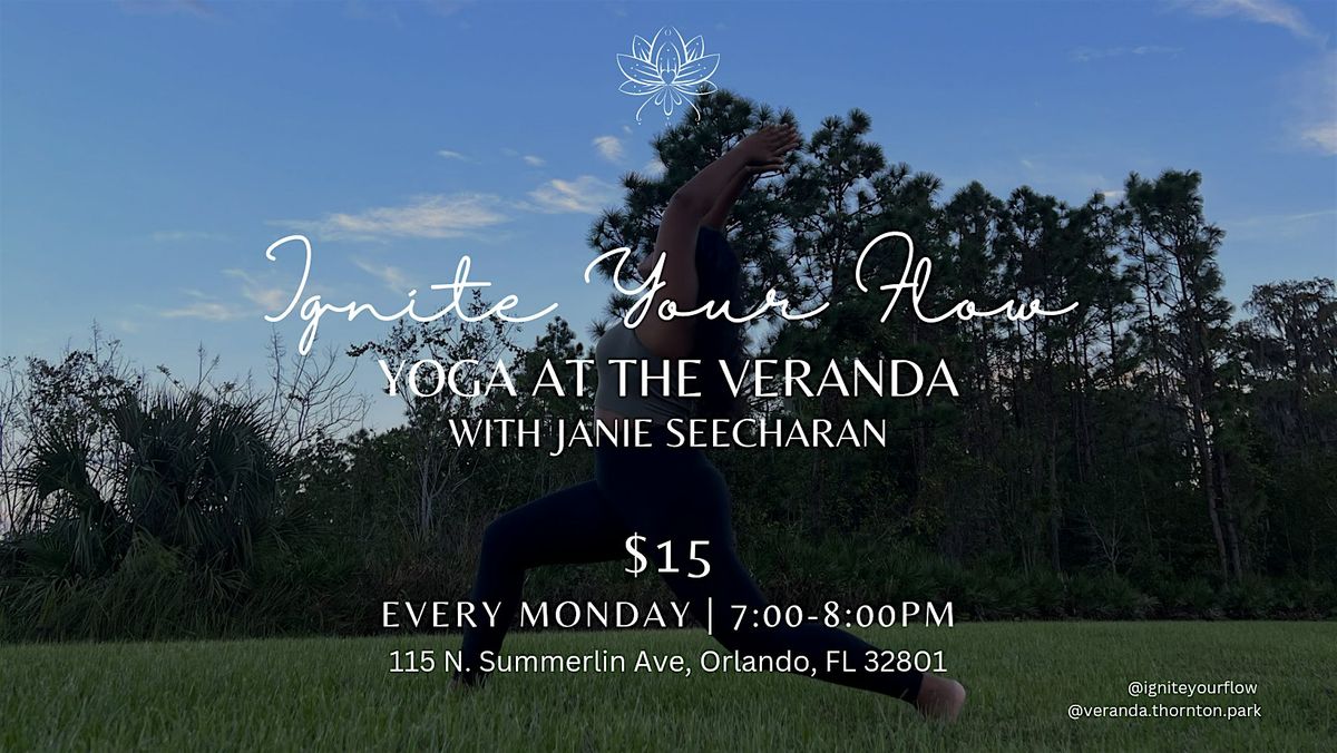 Yoga & Meditation, Outdoors at The Veranda - Every Monday Downtown Orlando