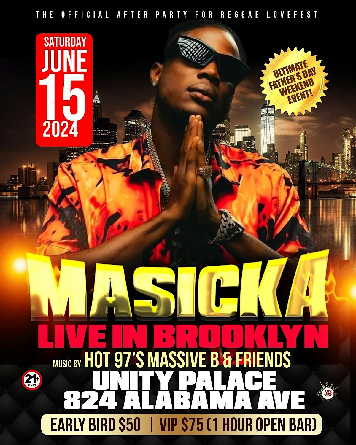 The Official After Party For Reggae Love Fest Featuring MASICKA