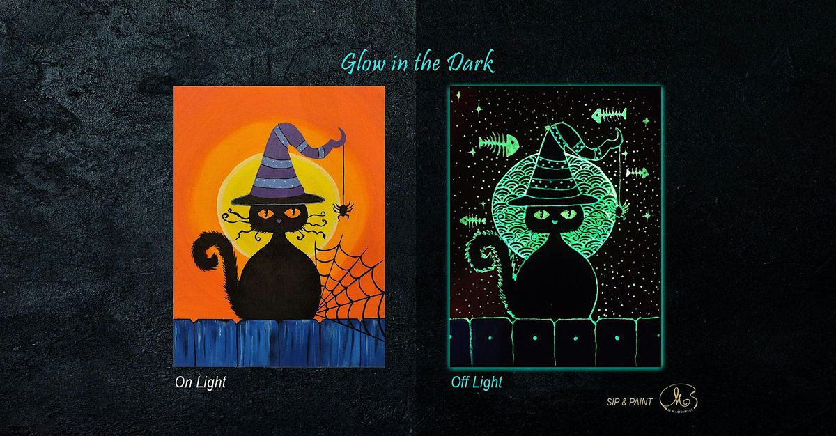 Sip and Paint (Glow in the Dark): Black Cat (8pm Fri)