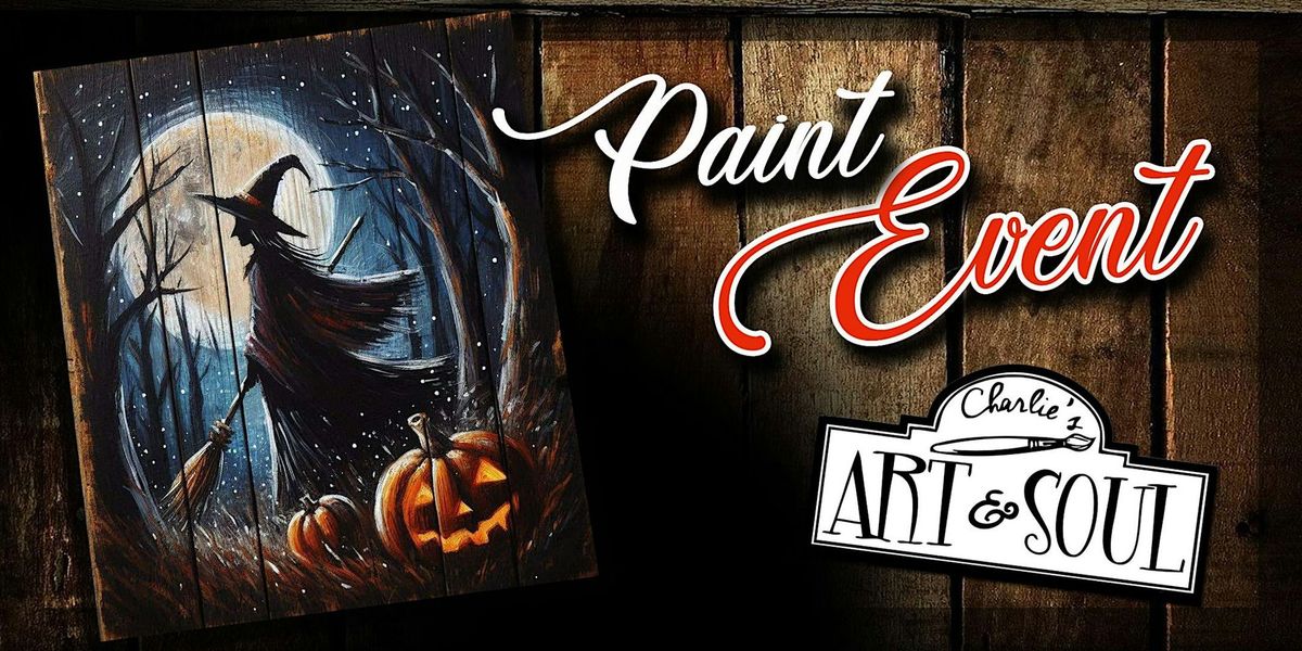 Night Witch on Wood Painting Event @Stone House Urban Winery!