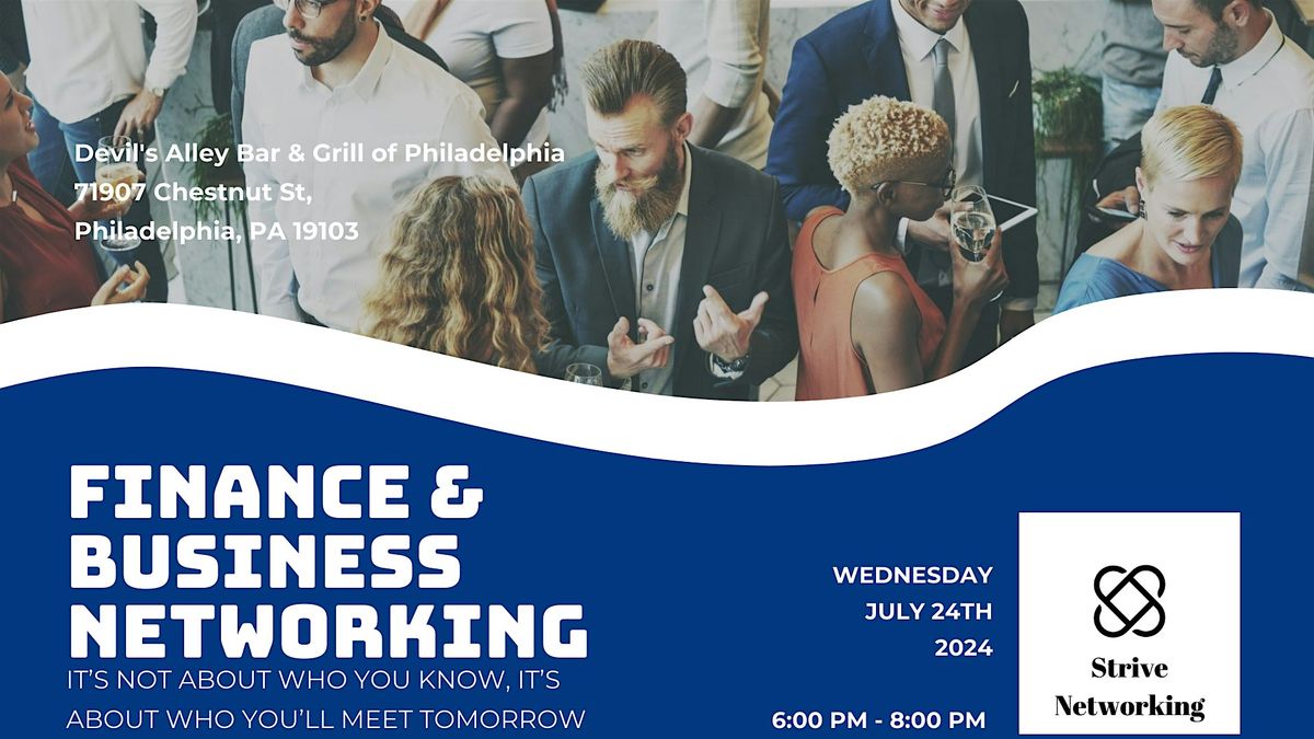 Finance and Business Networking | Elevating Your Potential - Philadelphia