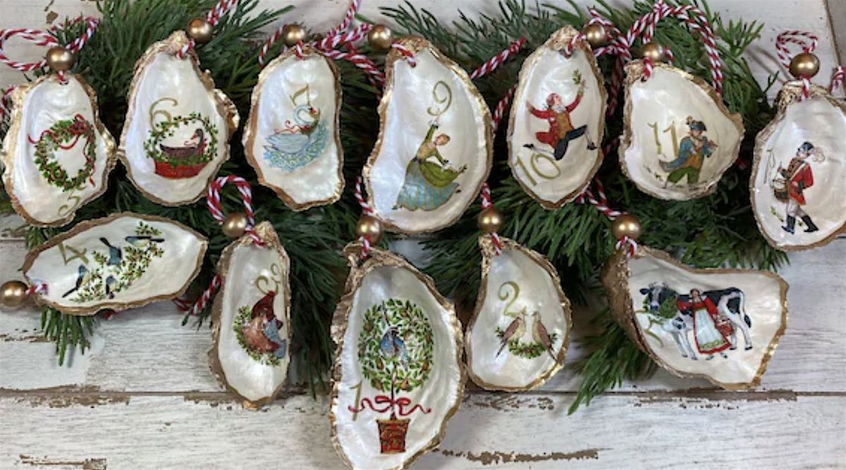 12 days of Christmas Oyster Shells Craft