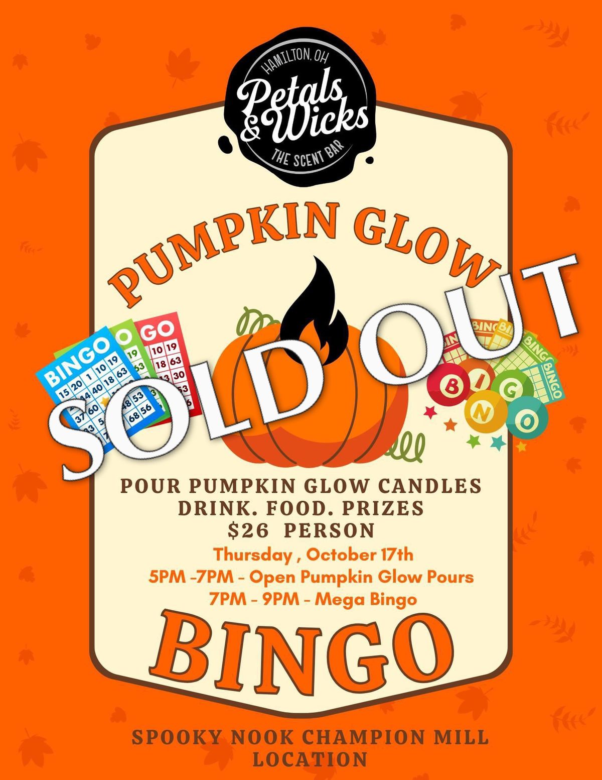 Pumpkin Glow Bingo - 10\/17\/24 SOLD OUT