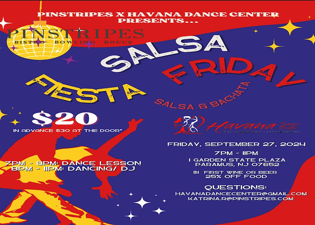 Dine & Dance! - Salsa Dancing @ Pinstripes Paramus, NJ!