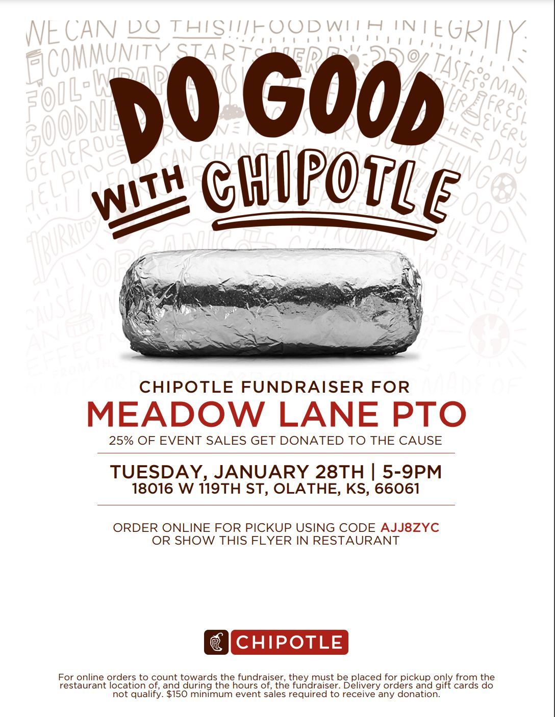 Chipotle Restaurant Night Fundraiser