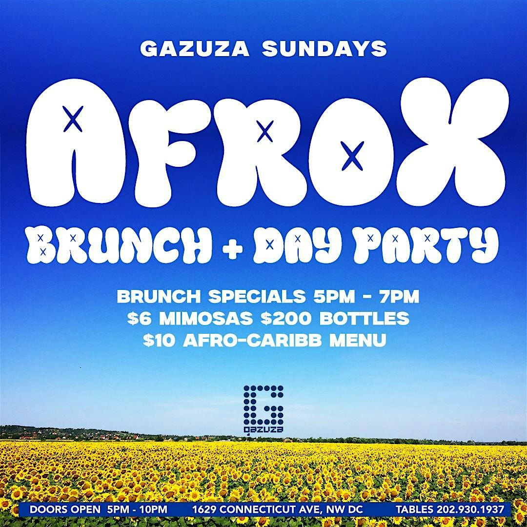 Afro-Caribbean Sunday Brunch & Day Party:  $6 Mimosas $200 Bottles!