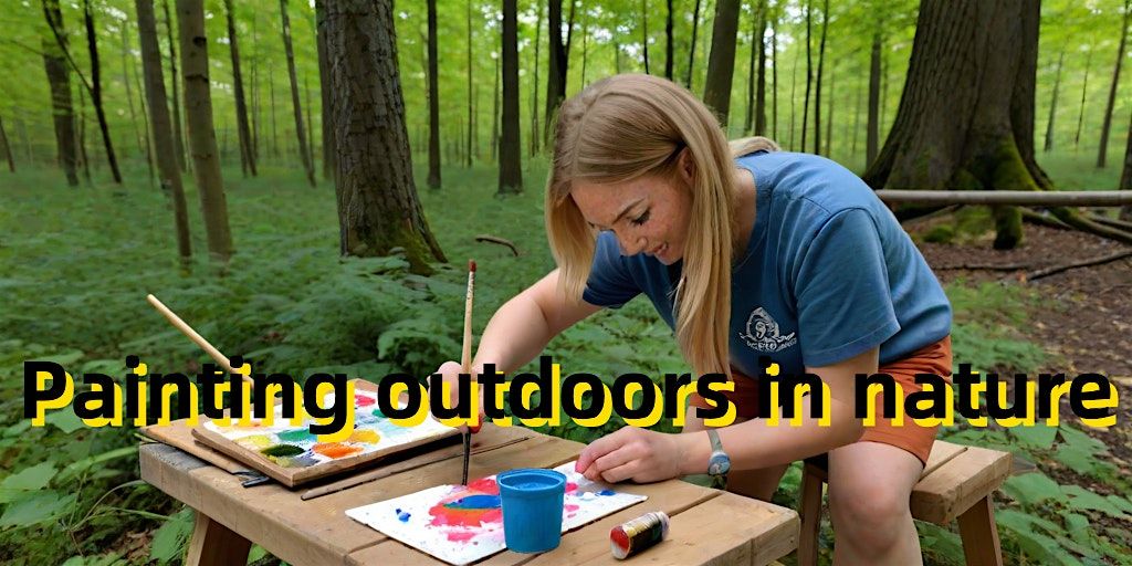 Painting outdoors in nature