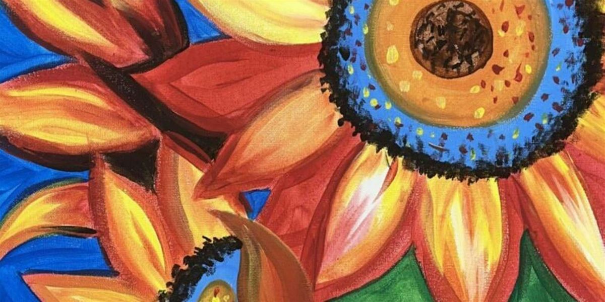 Vibrant Sunflower Blossoms - Paint and Sip by Classpop!\u2122