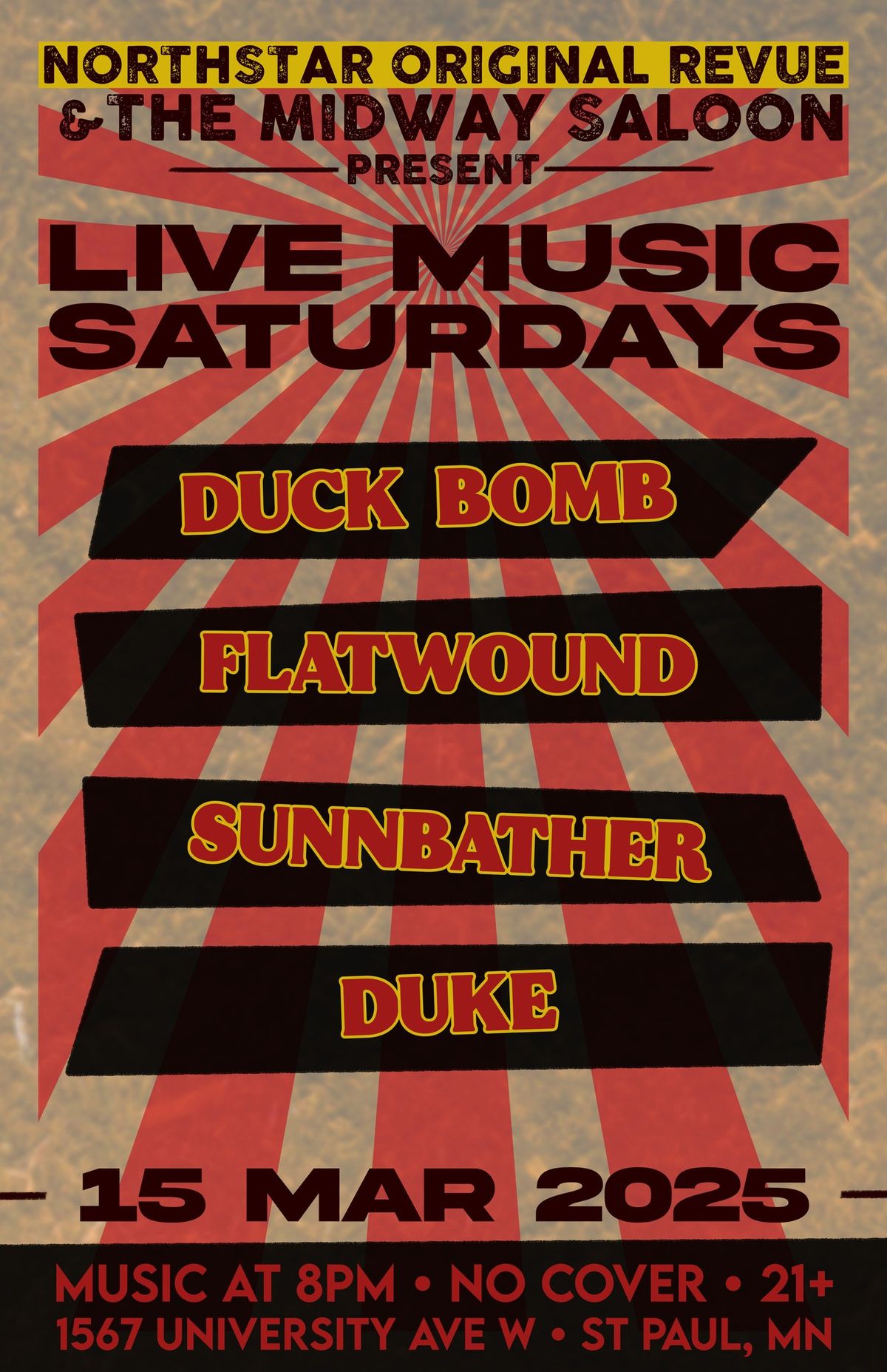 Duck Bomb, Flatwound, Sunnbather, & Duke