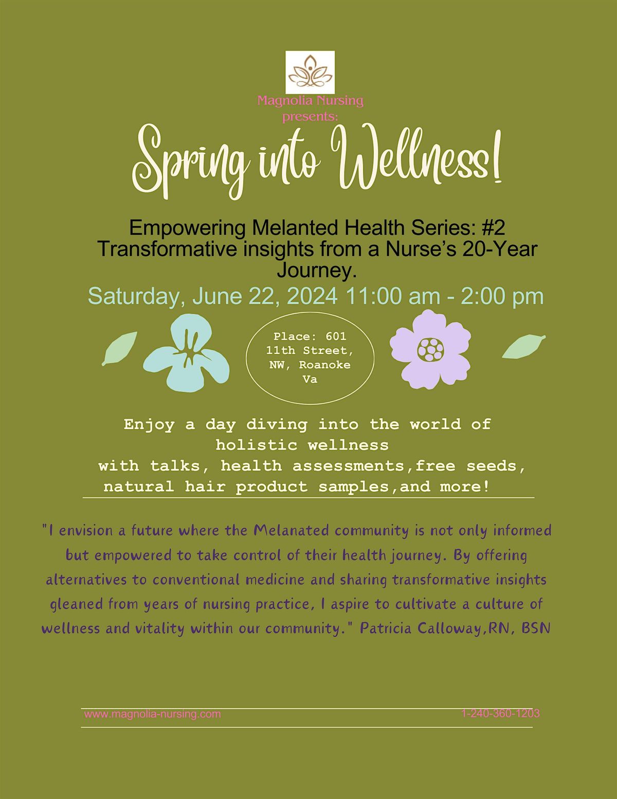 Spring into Wellness!  Empowering melanted health