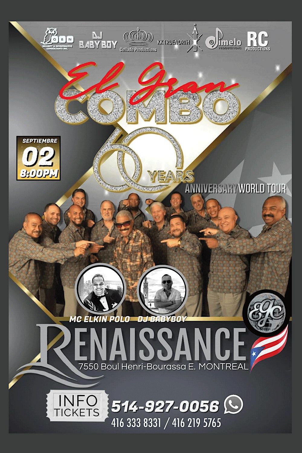 EL GRAN COMBO 60TH ANNIVERSARY WORLD TOUR 2022