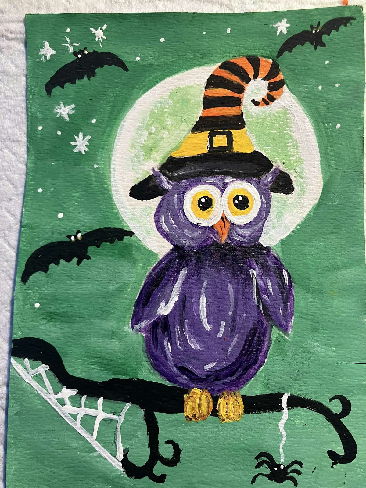 Halloween Virtual  Paint Class for Kids