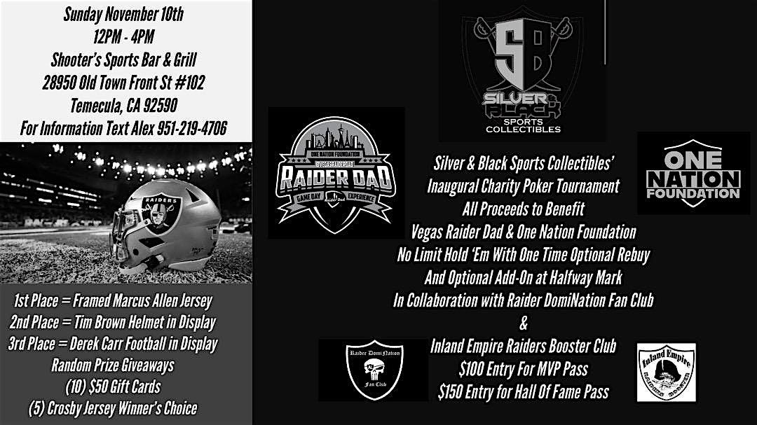 Silver & Black Sports Collectibles\u2019 Inaugural Charity Poker Tournament