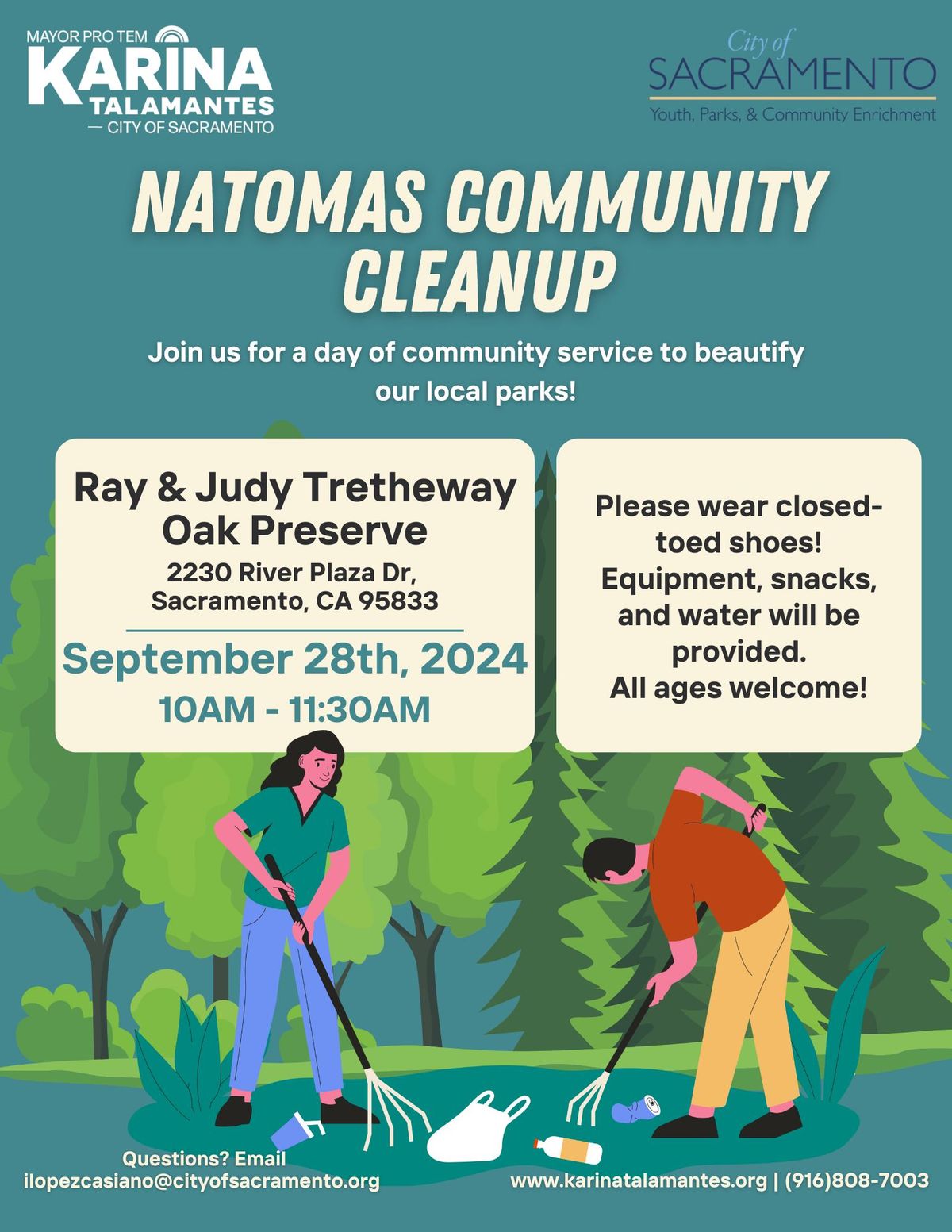 Natomas Community Cleanup - Ray and Judy Tretheway Oak Preserve