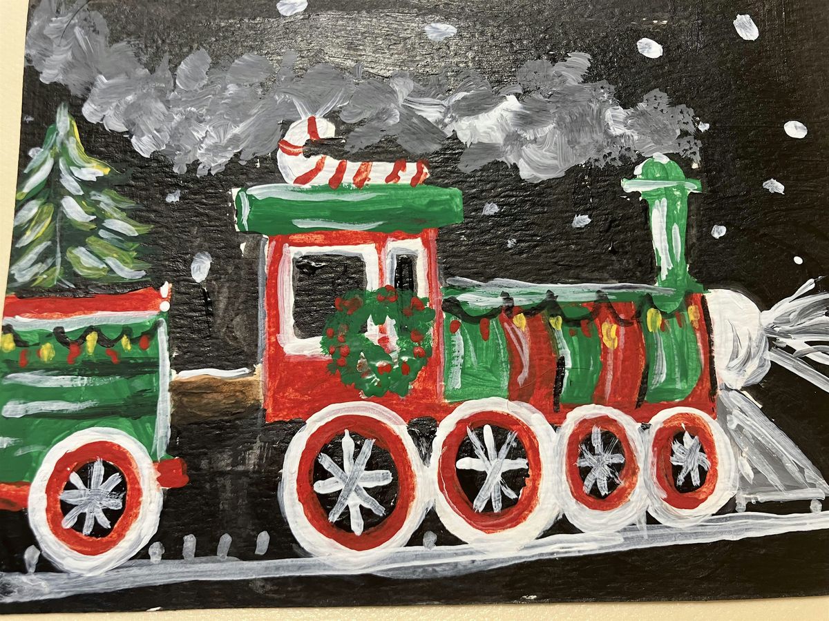 Holiday Themed Virtual  Paint Class for Kids