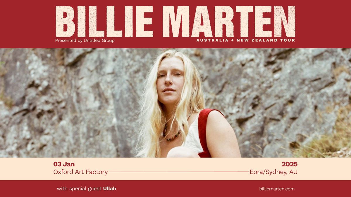 Billie Marten - Australia & New Zealand Tour | Eora\/Sydney