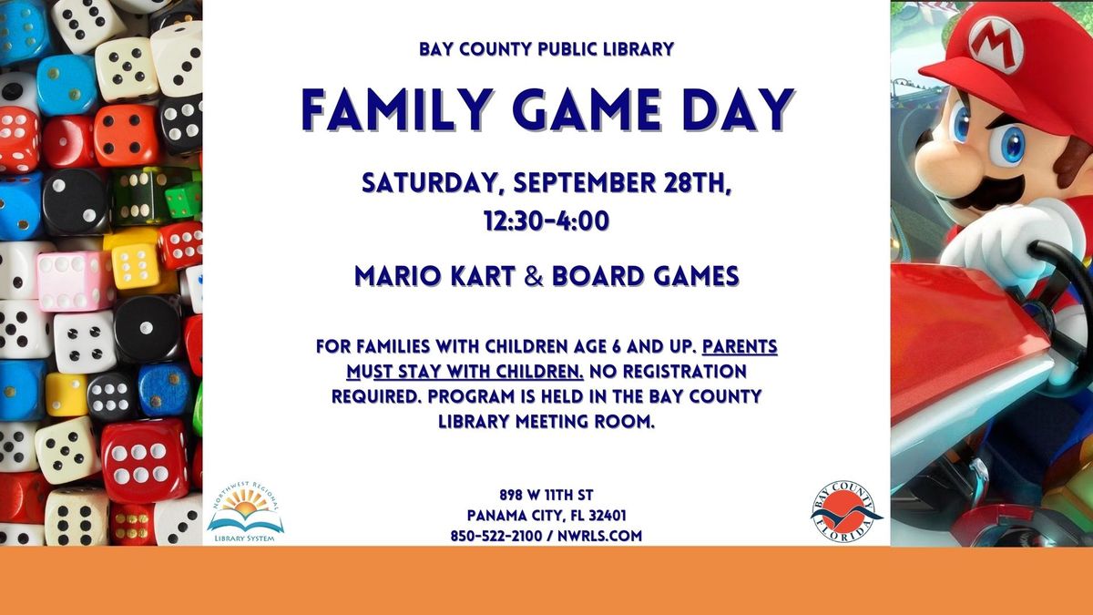 Family Game Day (Families with Children Ages 6 +)