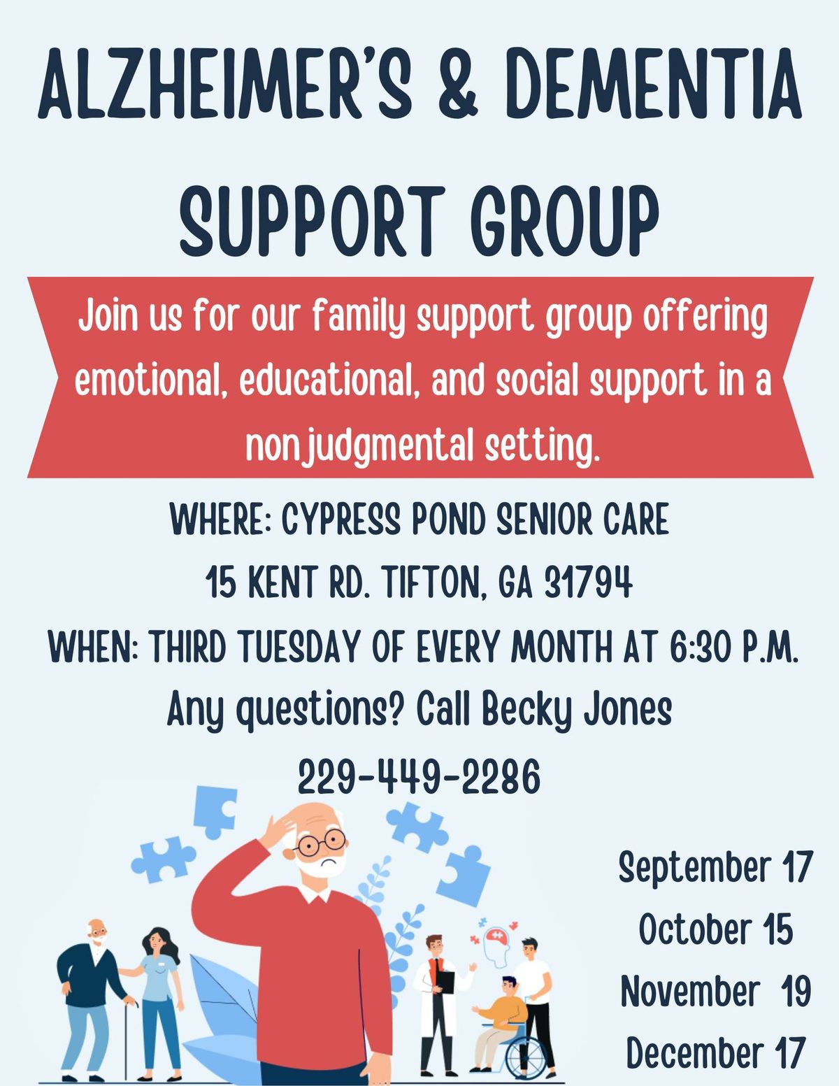 Alzheimer's & Dementia Support Group