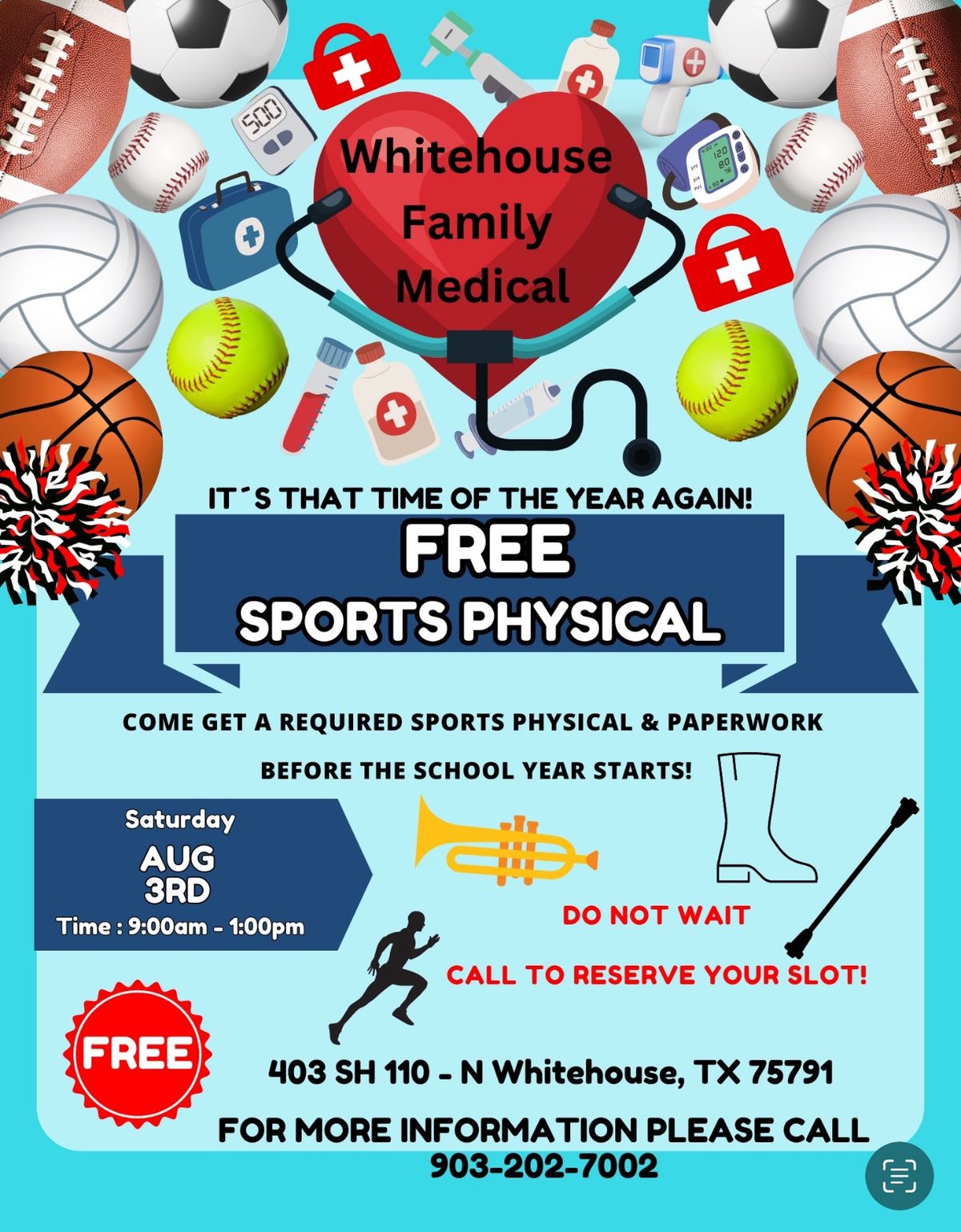 Free sports physicals