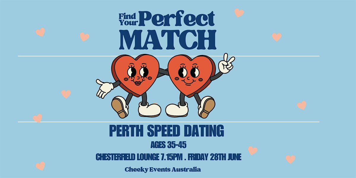 Perth (Fremantle) speed dating for ages 35-45 by Cheeky Events Australia.