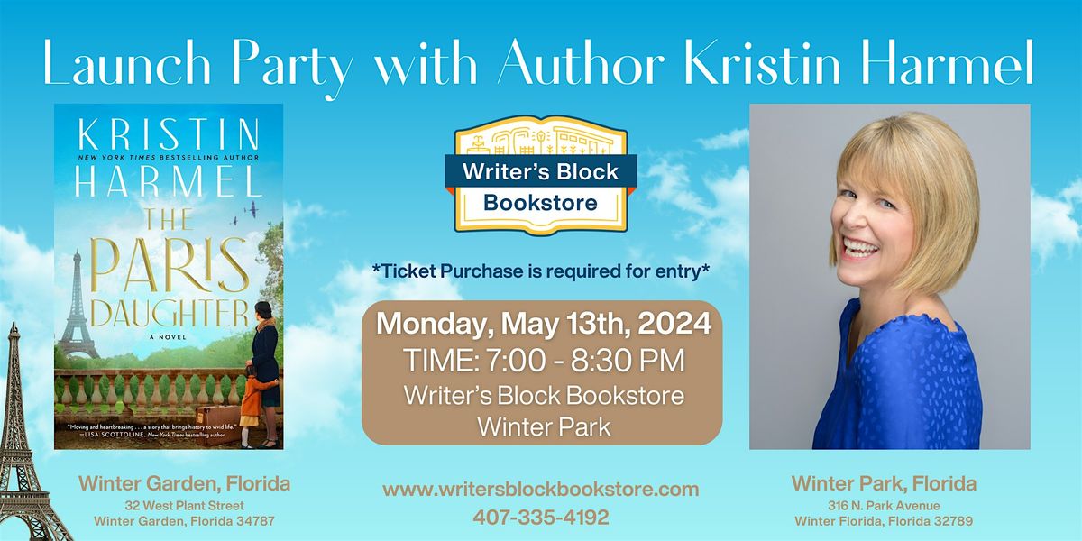 Pre-Launch Party with Orlando Author Kristin Harmel