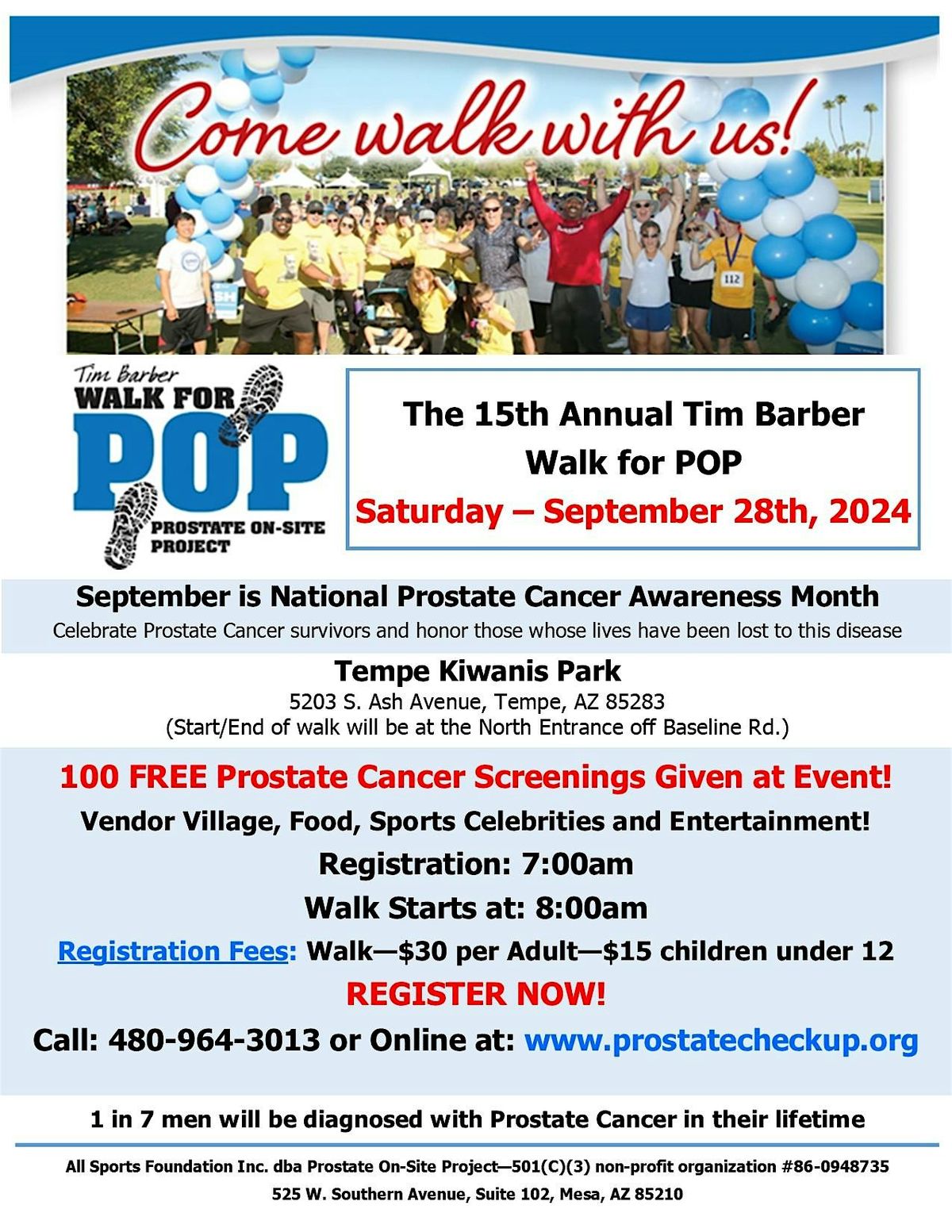 The 15th Annual Tim Barber Walk for POP