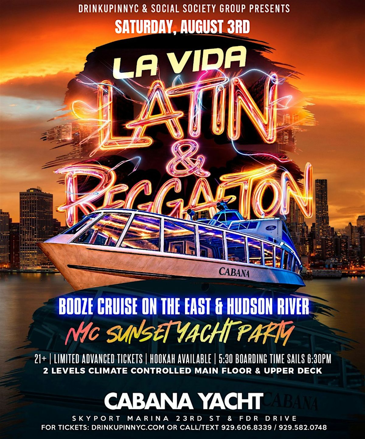 reggaeton yacht party nyc