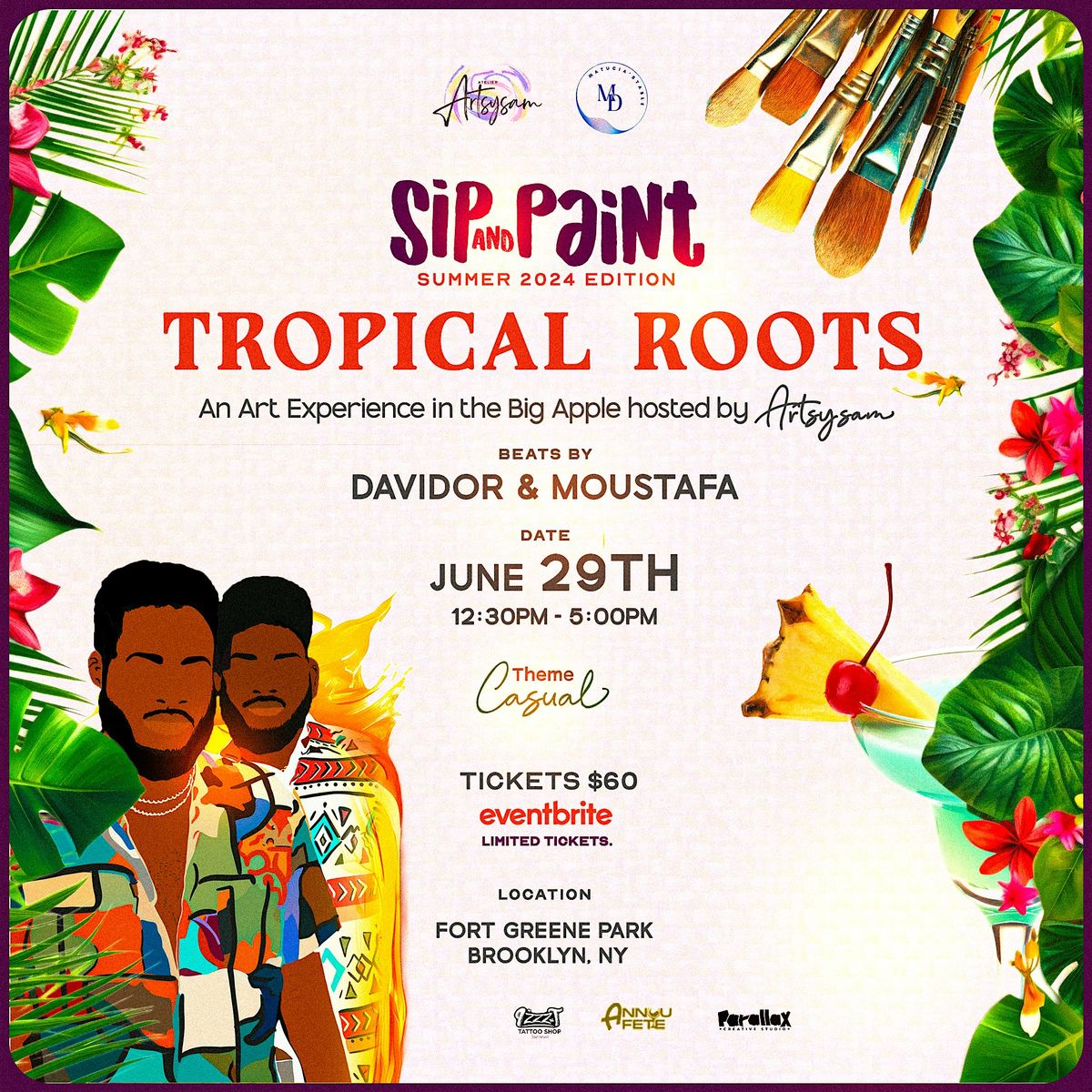 Tropical Roots: Sip & Paint w ArtsySam