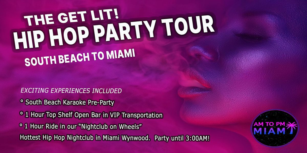 Miami Hip Hop Party Tour  South Beach Limo w 1 Hr Open Bar + Club Entry