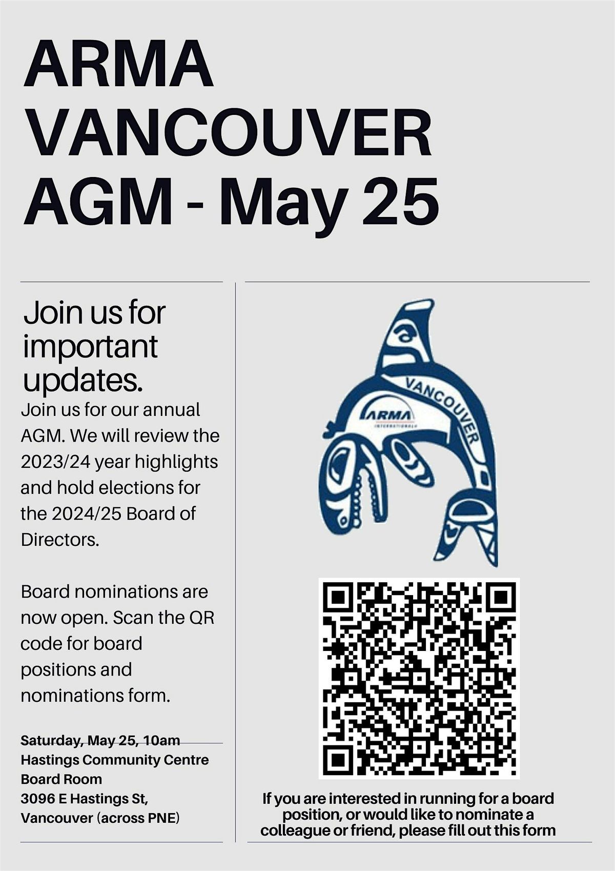 ARMA Vancouver Annual General Meeting (AGM)
