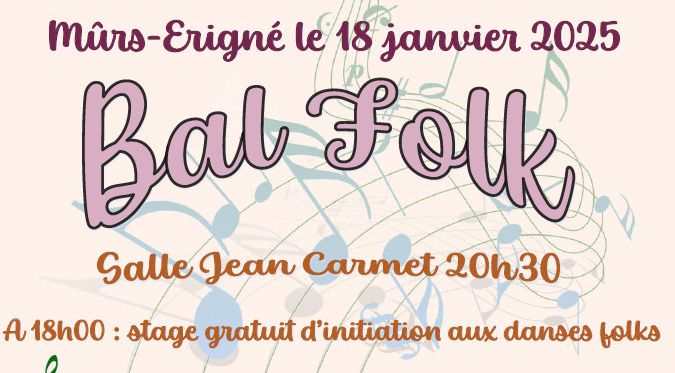 Bal Folk samedi 18 janvier 2025