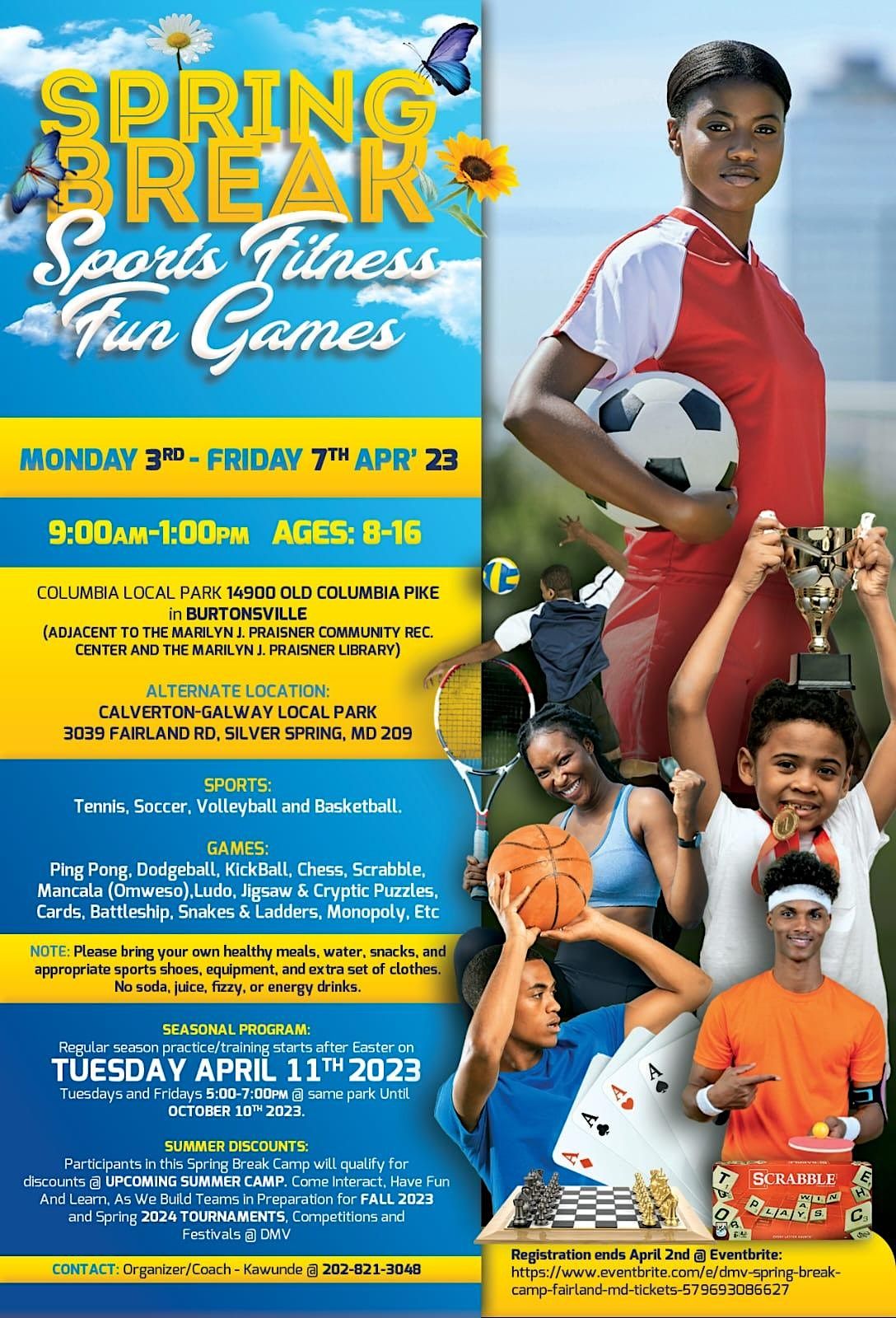 Spring Break Camp @ Burtonsville\/Fairland MD by Northcote TRC